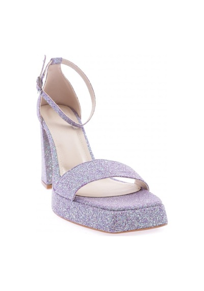Dgn 666-2164-23y Kadin Platform Yüksek Topuk Sandalet 666-2164-R16485 Kum Rengi - Mor