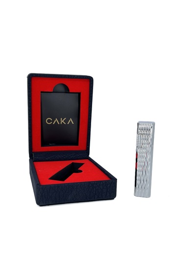 Caka Petra Serisi Benzinli Pirinç Çakmak - Petra Titan Silver Signature Gri