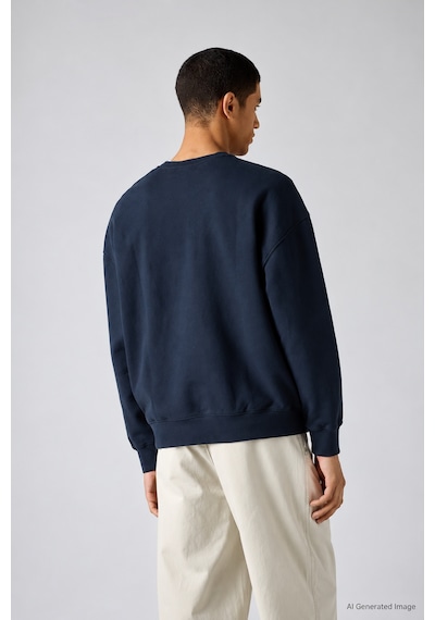 Levi's Erkek Relaxed Fit Baskılı Lacivert Sweatshirt-005pk-0013