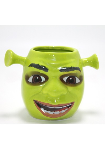 3d Shrek Tasarımı Porselen Kupa Bardak Çok Renkli