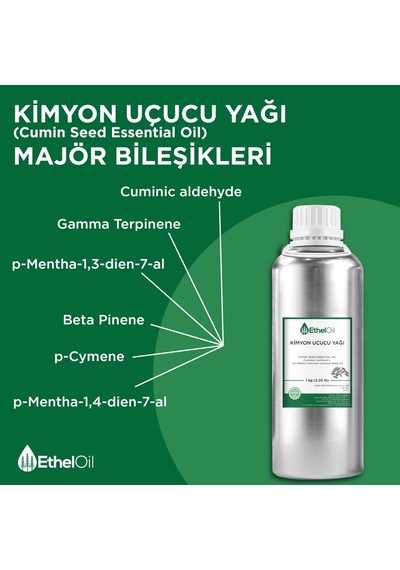 Kimyon Uçucu Yağı Cumin Seed Essential Oil - 1 Kg - Saf Ve Doğal Uçucu Yağ 1 KG