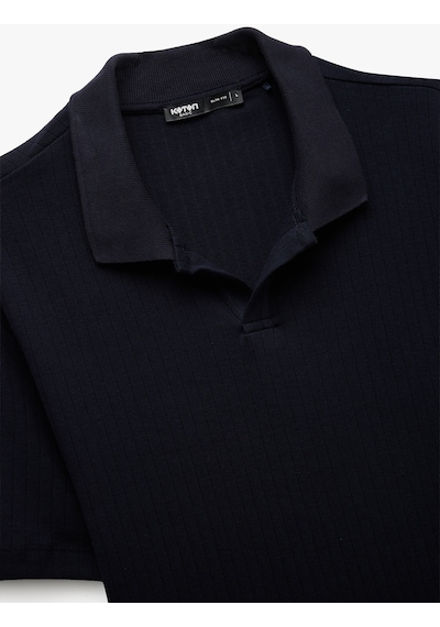 Koton Kısa Kollu Pamuklu Slim Fit Polo Yaka Tişört Lacivert 5sam10025mk Lacivert