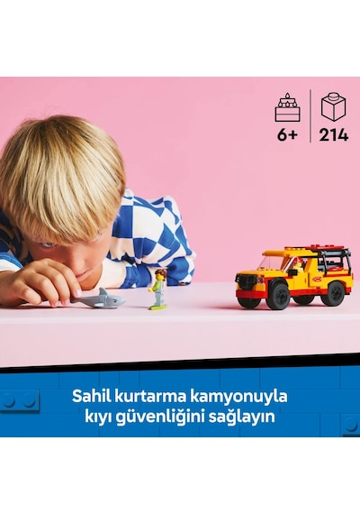 LEGO® City Cankurtaran Kamyoneti 60453 - 6 Yaş ve Üzeri Çocuklar için 2 Minifigür ve Köpek Balığı Figürü İçeren Oyuncak Yapım Seti (214P) LEGO® City Cankurtaran Kamyoneti 60453 - 6 Yaş ve Üzeri Çocuklar için 2 Minifigür ve Köpek Balığı Figürü İçeren Oyuncak Yapım Seti (214P)