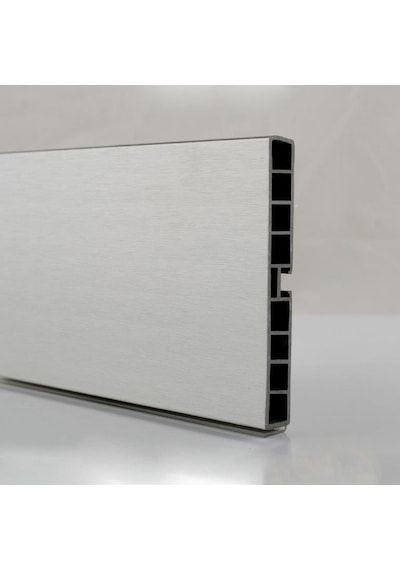Baza Pvc Profil 120mm Kaplamalı Alüminyum Silver
