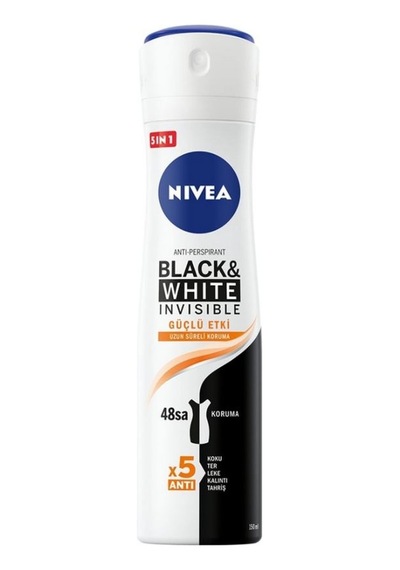 Nivea Invisible Black & White 5x Güçlü Etki Kadın Sprey Deodorant 150 ML