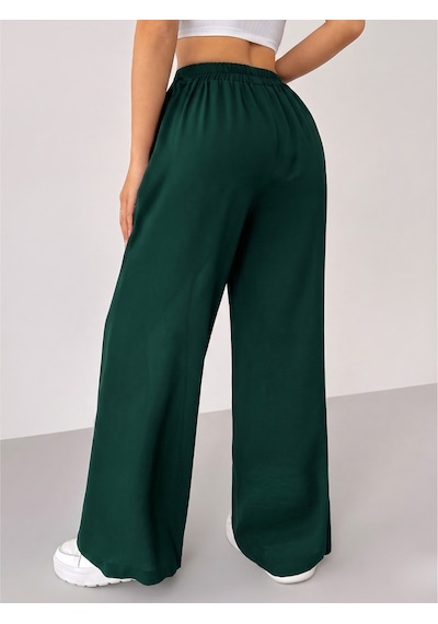 Genius Store Kadın Pantolon Scuba Krep Kumaş Beli Lastikli Cepli Pileli Geniş Paça Palazzo Pantolon Scuba-crep Yeşil Genius Store Kadın Pantolon Scuba Krep Kumaş Beli Lastikli Cepli Pileli Geniş Paça Palazzo Pantolon Scuba-crep Yeşil