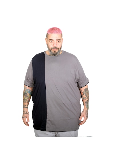 Mode Xl Büyük Beden Erkek Parçalı Md08 T-shirt U22134 Fume Füme