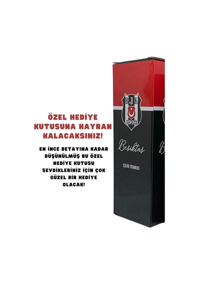 500ml Lisanslı Çift Katlı Paslanmaz Çelik Termos 8 Saat Sıcak Soğuk Hediye Kutulu Siyah Çok Renkli