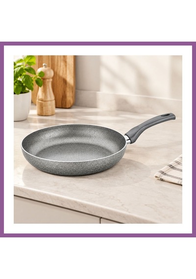 Bezos Granit Tava 26 Cm Tek Saplı Rengaren