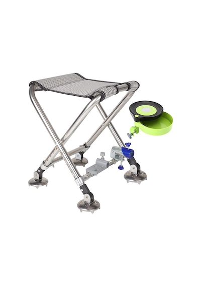 Ayt Sunup Sn-25796 Metal Balıkçı Taburesi Katlanabilir Taşınabilir Ayarlanabilir Katlanır Tabure 50x32cm Gri