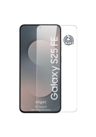 Samsung Galaxy Uyumlu S25 Fe 9h Temperli Cam Ekran Koruyucu 2 Adet
