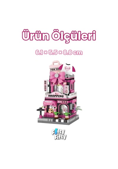 Loz Micro Block Serisi Alışveriş Dükkanı 410 Parça Dekoratif Oyuncak Yapım Seti Yapı Blok Fflz-8870