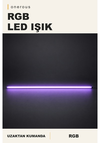 Onerous Rgb Led Işık, Uzaktan Kumandalı Mor