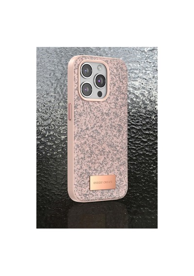Onegif Apple iPhone Uyumlu 15 Pro Bright Simli Kapak -  Siyah Çok Renkli