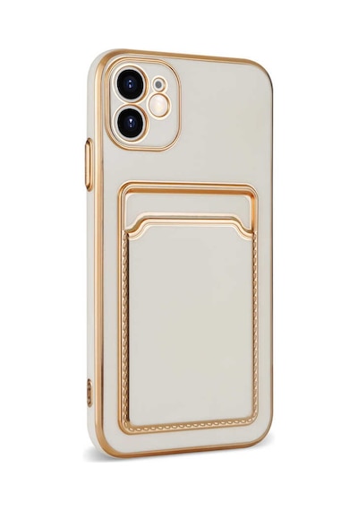 Apple Uyumlu iPhone 12 Kılıf Zore Bark Kartlıklı Kapak Mavi