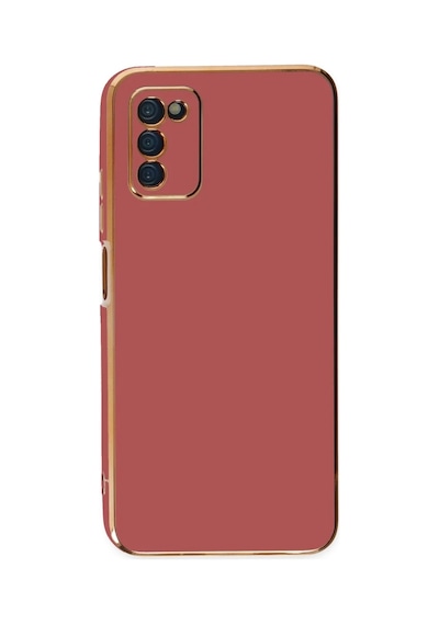Samsung Uyumlu  Galaxy A03s Kılıf Volet Silikon - Kırmızı 0.2M-Çok Renkli