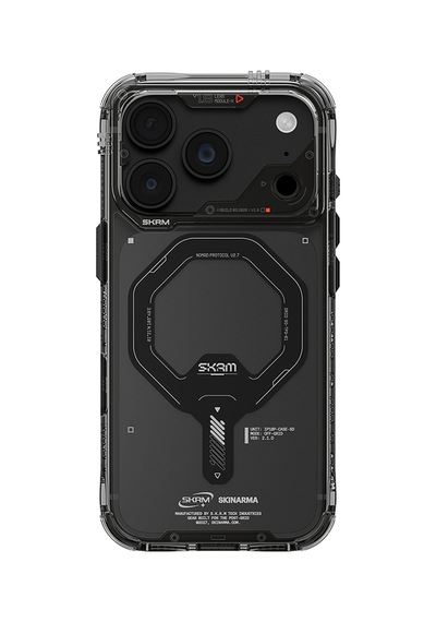 Apple Uyumlu iPhone 18 Pro Max Kılıf M-safe Şarj Özellikli Şeffaf Airbag Skinarma Saido Mag-charge Kapak Füme