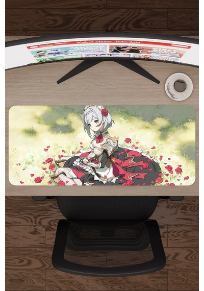 Noelle Genshin Impact Anime Oyuncu V5 - 70x30 Xl Gaming Mouse Pad Fare Altlığı