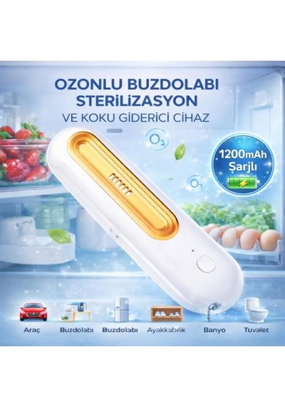 Şarjlı Ozonlu Buzdolabı Koku Giderici Sterilizasyon Koku Giderici Araç, Ayakkabılık Banyo İçin Kötü Koku Giderici