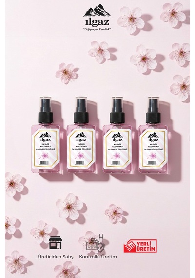 Kaşmir Sprey Kolonya Cep Boy Elegance Series 4'lü Eko Paket - 4x50 Ml