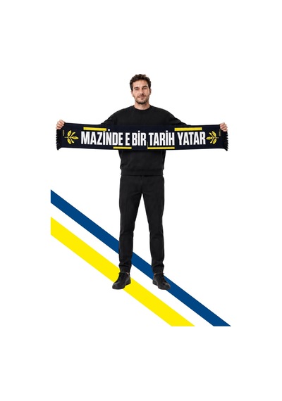 Fenerium Fenerbahçe Sarı Lacivert Palamutlu Unisex Dokuma Atkı