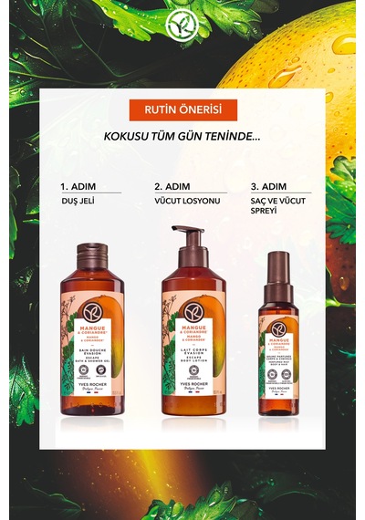 Yves Rocher Duş Jeli - Nemlendirici Canlandırıcı Mango Kişniş-sls,sles İçermez,vegan-400ml Diğer
