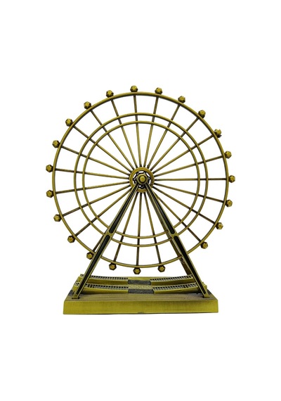 Vintage Metal İngiltere Dönme Dolap Xl 21cm Bronz London Eye Biblo No.1