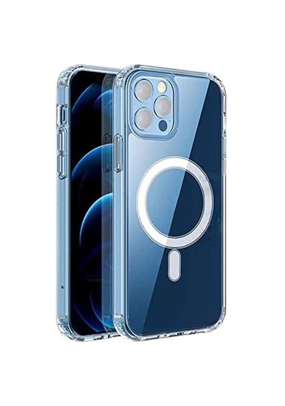 İphone 14 Pro Max İçin Magsafe Özellikli Çok Şık Şeffaf Kılıf Kristal Full Koruma 50 x 22