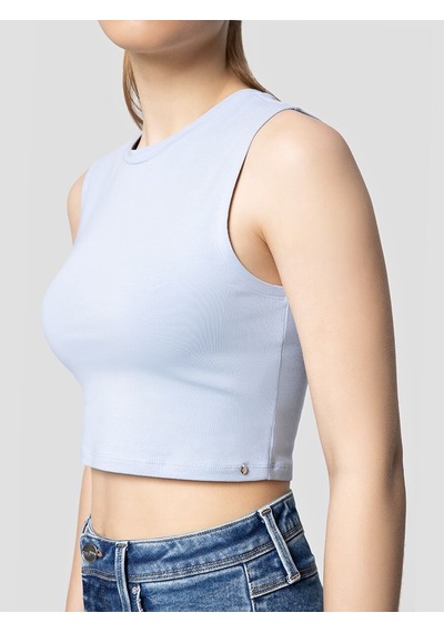 LOFT Crop Kadın Atlet Lf2032011 Q1.v1 Açık Mavi
