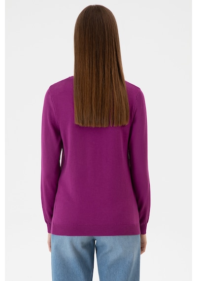 U.S. Polo Assn. Kadın Violet V Yaka Basic Kazak 50313590-VR203