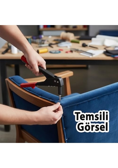 Perçin Tabancası Ergonomik Saplı Dayanıklı Metal Gövde 24 Cm Profesyonel El Aleti