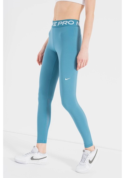 Nike Pro 365 Dri Fit Training Mid Rise Full Length Tight Fit Toparlayıcı Tayt Açık Mavi