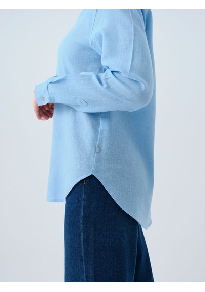 LOFT Loose Fit Kadın Gömlek U.kol Lf2039039 Q1.v1 Mavi