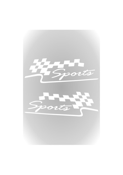2 Adet Sport Yan Ayna Oto Sticker Araba Sticker Beyaz 20 X 7 Cm