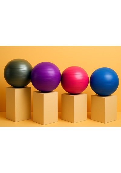 Evapera Yeni Nesil Pilates Topu + Pompa Profesyonel Dayanıklı Fitness Yoga Denge Egzersiz Plates Topu 75 Cm Mor