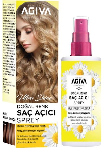 Agiva Ultra Shine Doğal Renk Saç Açıcı Sprey 150 ML