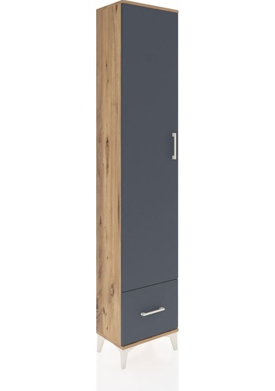 Arges Dolap 3 Raflı Tek Çekmeceli Tek Askılı 44x30x221 Çam-an... Çam
