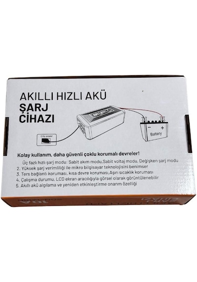 Son-1210d 12v-24v Şarj Redresörü Akıllı Akü Şarj Cihazı Volt-amper Göstergeli Otomatik 10 A