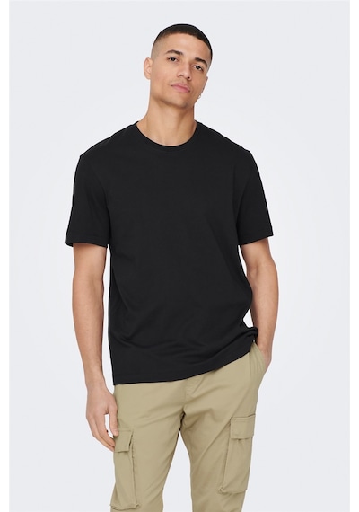 Only & Sons Onsmax Lıfe Ss Stıtch Tee Noos Erkek Siyah T-shirt - 22025208