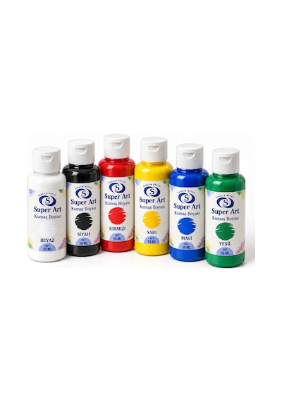 SuperArt Kumaş Boyası Seti 6'lı 6 x 50 ml