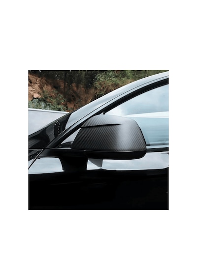 Red Lion Parts Tesla Model Y Juniper 2025+ Mat Karbon Fiber Stil Yan Ayna Kapağı Seti