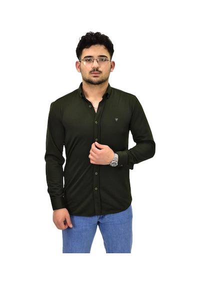 Erkek Spor Silim Fit Uzun Kol Gömlek Bgl-st04484 Haki Erkek Spor Silim Fit Uzun Kol Gömlek Bgl-st04484 Haki