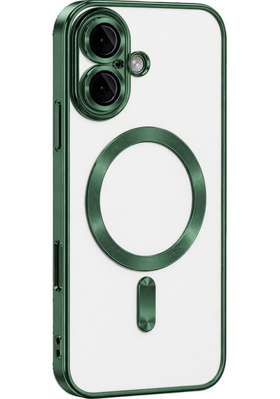 Gldısptm Newface Apple Uyumlu iPhone 16 Kılıf Kross Magneticsafe Kapak - Koyu Yeşil
