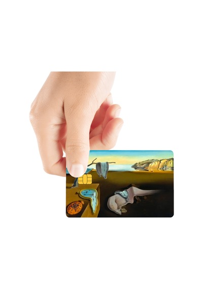 Belleğin Azmi Salvador Dali Temalı Parlak Kredi/banka Kart Kaplama Sticker Standart