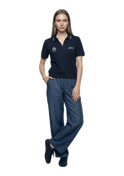 Regular Fit Kadın Polo K.kol Lacivert