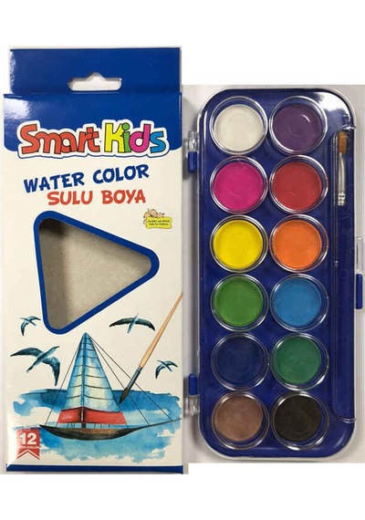Smart Kıds Sulu Boya 12 Li 3566 Çok Renkli
