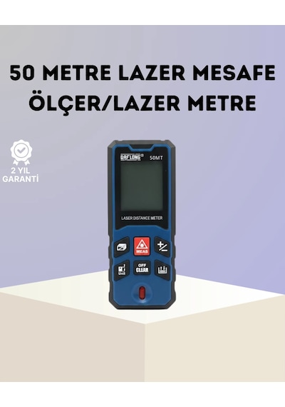 Mey Najmaddin Lazer Metre 50 Mt Hassas Ve Hızlı Ölçüm Özellikli Najmaddin 0 - 300 MM