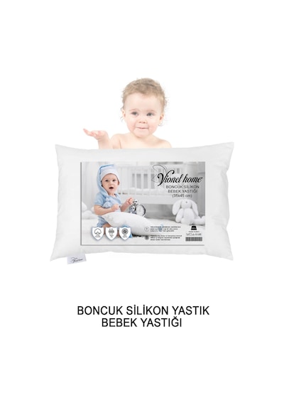 Vionel Home Antialerjik Bebek Yastık Boncuk Silikon Pamuklu Kılıf  200 G