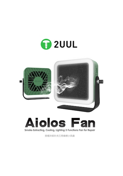 2uul Da98 Aiolos Çok Fonksiyonlu Fan Duman Emme, Hızlı Soğutma, Led Işık