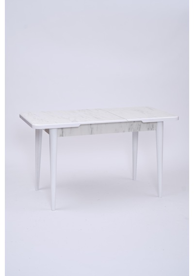 Tekno Venedik Mdf Açılır Mutfak Masa Sandalye Takımı 60x100 Beyaz - Gri